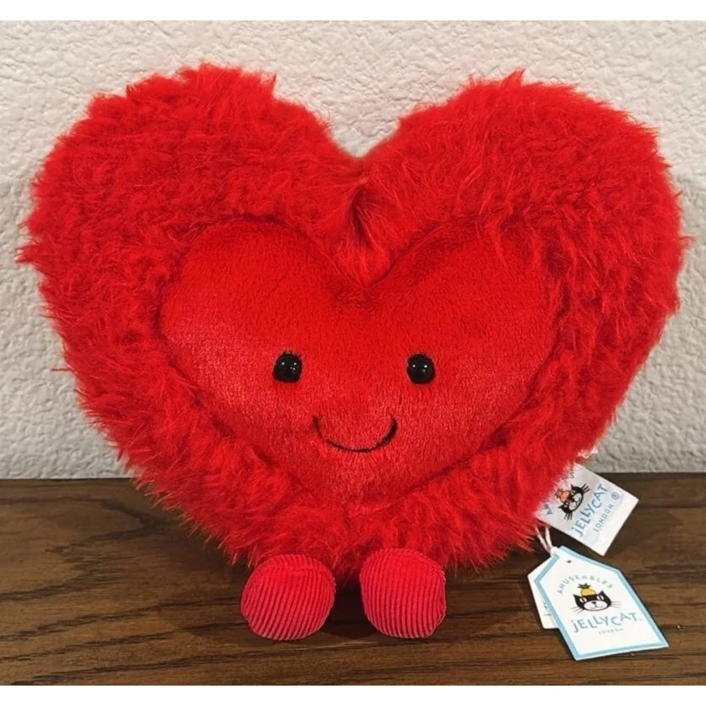 Jellycat Amuseable Beatie Heart Large Valentine Plush RETIRED Authentic